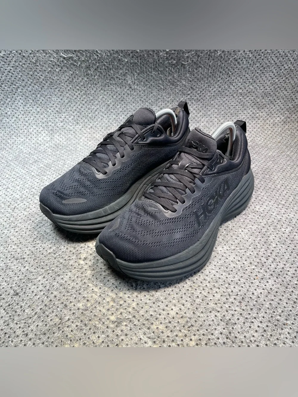 Hoka One One Bondi 8 Wide 2E Black Shoes Size 9 Men’s